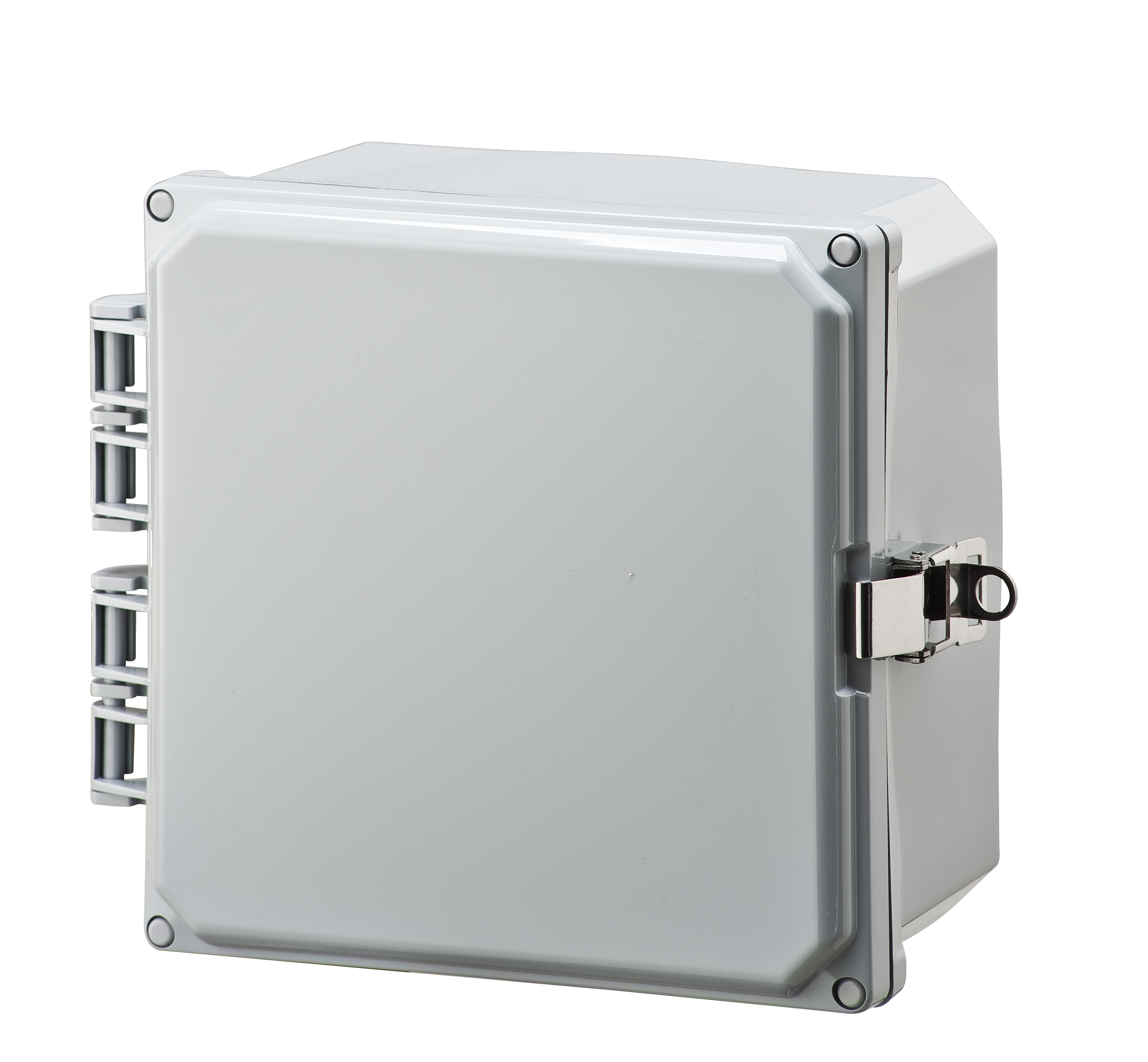 Integra Wallmount Enclosure; 8" x 8" x 4"; Polycarbonate; Solid Cover; Hinge Connection; NEMA 4X